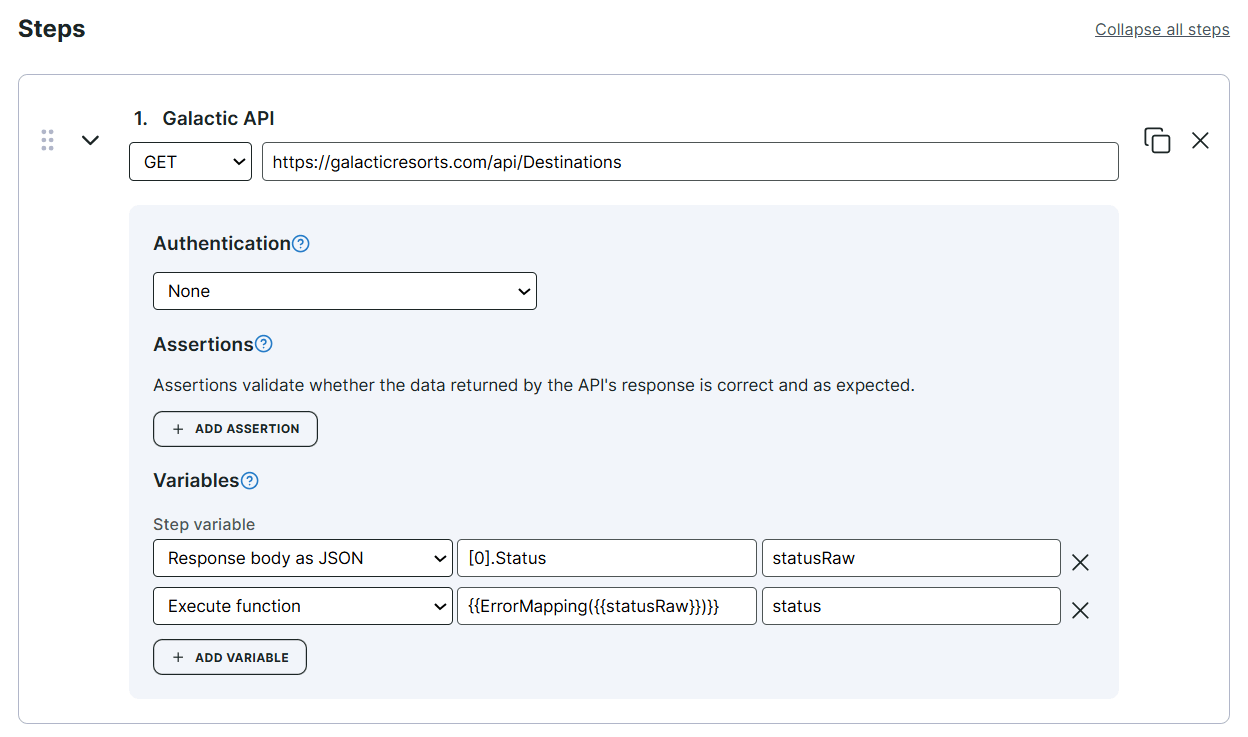 Application de la fonction de conversion des erreurs à partir d’une réponse JSON