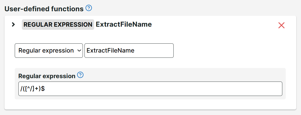 Fonction d’expression régulière avec un motif pour extraire un nom de fichier à partir d’un chemin